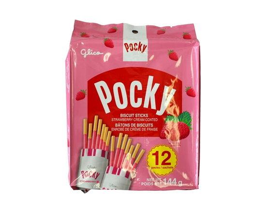 GLICO POCKY STRAWBERRY BAG - 144 g