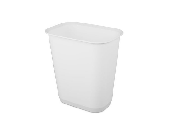 Sterilite 11.4 Liter Rectangular White Wastebasket
