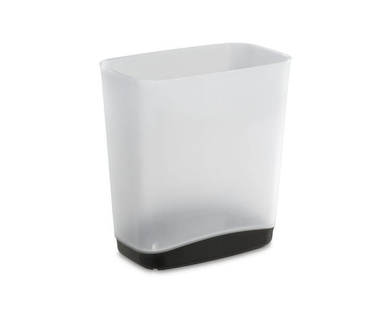 Sterilite 12.5 LRectangular Slim Wastebasket, Trash Can with Modern Aesthetic, Ideal for Small Spaces, Grey