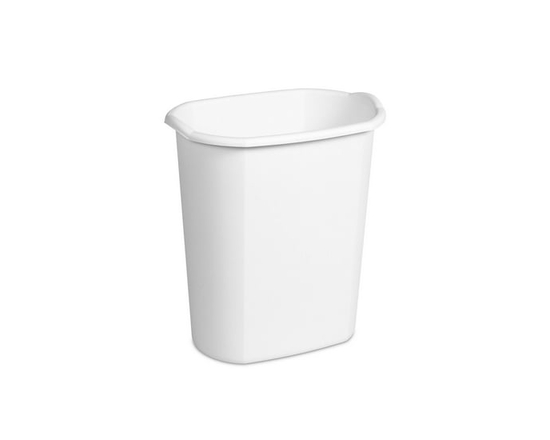 Sterilite 11.4L OPP Rectangular Wastebasket- White