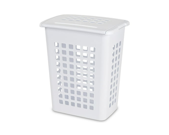 Panier à linge rectangulaire de Sterilite- blanc