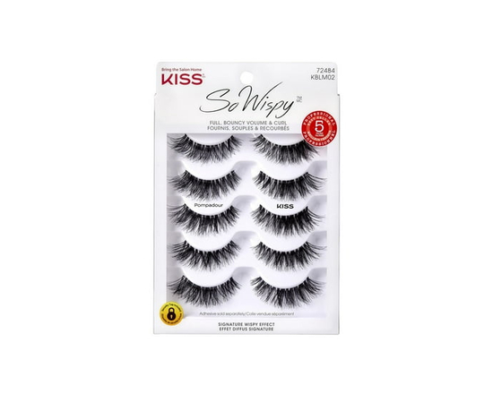 KISS So Wispy Pompadour, 5 Pairs - King