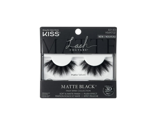 KISS faux cils simili-vison 3D, collection mate - Mat satiné - 1 Paire (lot de 1)