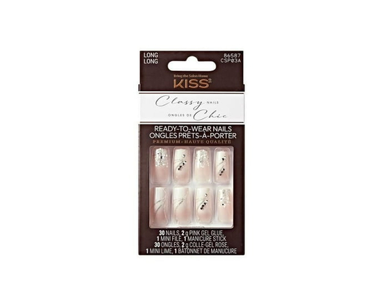 KISS Classy Nails Premium - Fake Nails - Stunning! - Square - Long