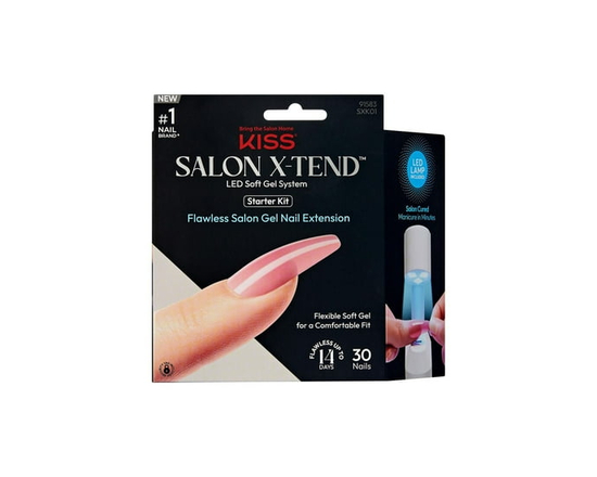 KISS Salon X-tend LED Soft Gel System, Tone, Medium Coffin