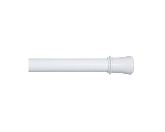 Mainstays Adjustable Tension Shower Curtain Rod, 48" to 86", White - 48" to 86"