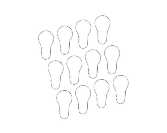 Crochets de rideau de douche métalliques de Mainstays - 1 x 8.74 po