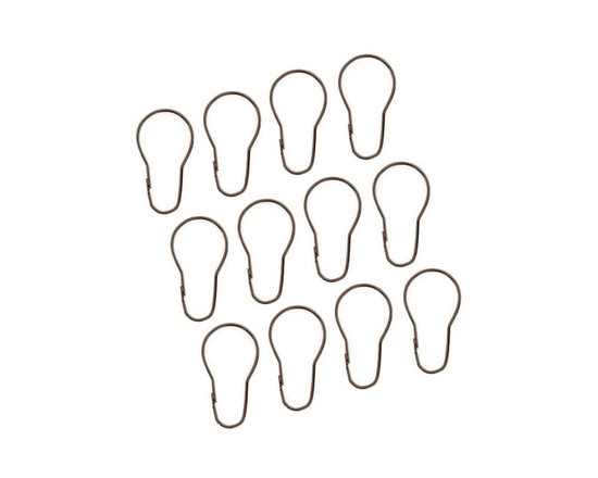 Crochets de rideau de douche métalliques de Mainstays - 1 x 8.74 po