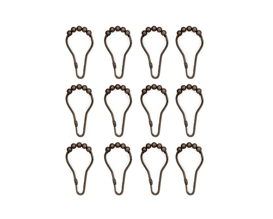 Mainstays Hinged Easy Gliding Shower Hooks - 4 x 19 in