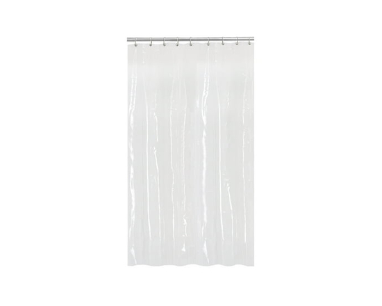 Doublure de rideau de douche robuste et imperméable en PEVA Mainstays, 183 x 183 cm, noire - 137 cm x 198 cm (Clair)