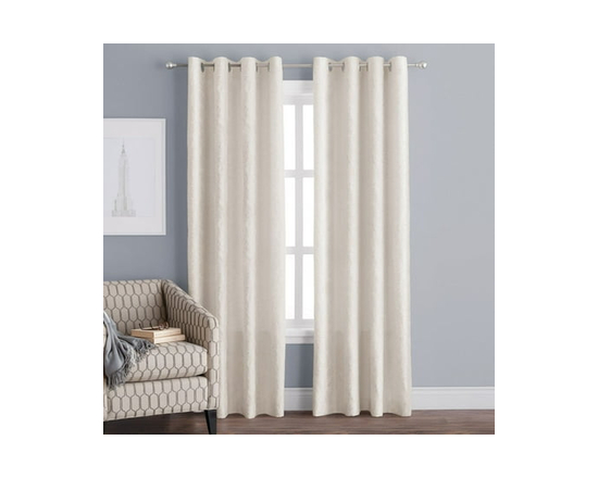 Hometrends Everly 84" Light Filtering Grommet Window Panel - 84" (Ivory)
