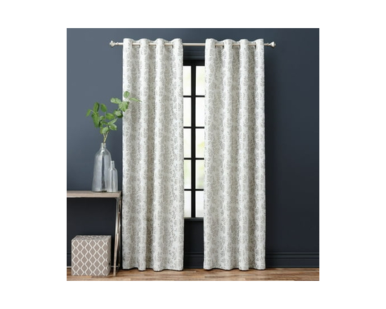 Hometrends Everly 84" Light Filtering Grommet Window Panel - 84" (Beige)