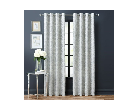 Hometrends Everly 84" Light Filtering Grommet Window Panel - 84" (Grey)