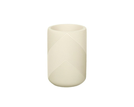 Mainstays Graph Tumbler for Bath Storage, Durable Resin, Tan