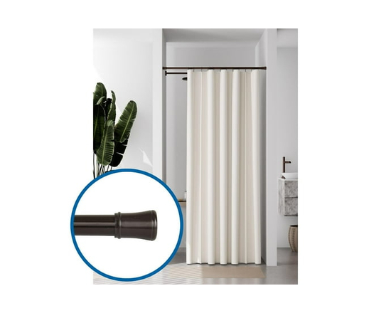 Mainstays Easy Up Adjustable Tension Shower Curtain Rod, No Tools Needed - 40"