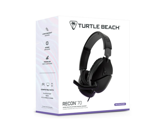 Turtle Beach® Recon 70 Black PS5™ & PS4™ Xbox Series X S & Xbox One PC