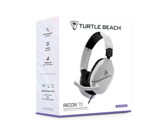 Turtle Beach® Recon 70 White PS5™ & PS4™ Xbox Series X S & Xbox One PC - Standard