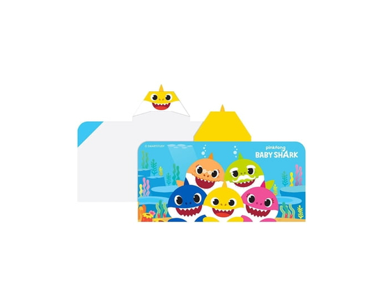 Baby Shark "Bottom Singers" Hooded Towel Wrap - 24in × 48in