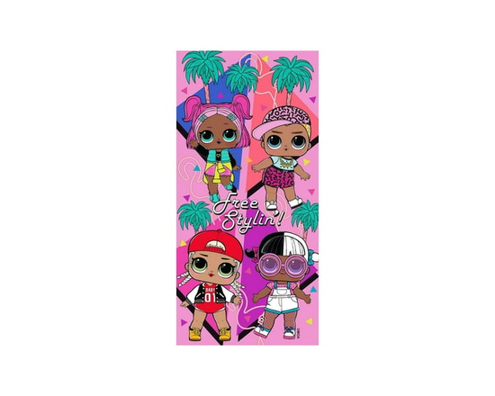 LOL Surprise "Stylin Sunset" Beach Towel - 28 in x 58 in (71.12cm x 147.32cm)