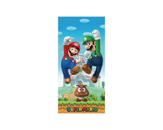 Super Mario "Play for Leaps" Beach Towel - 28 in x 58 in (71.12cm x 147.32cm)