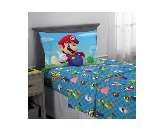 Ensemble de drap simple Super Mario "All The Players" (3 pcs)