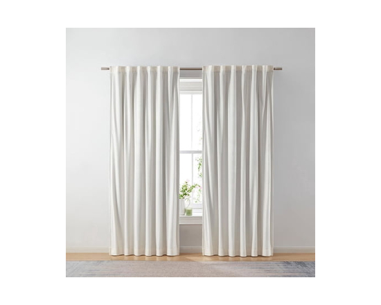 Better Homes & Gardens Velvet Rod Pocket Blackout Window Curtains Panel, 52" x 84" - 52 X 84 inches (White)