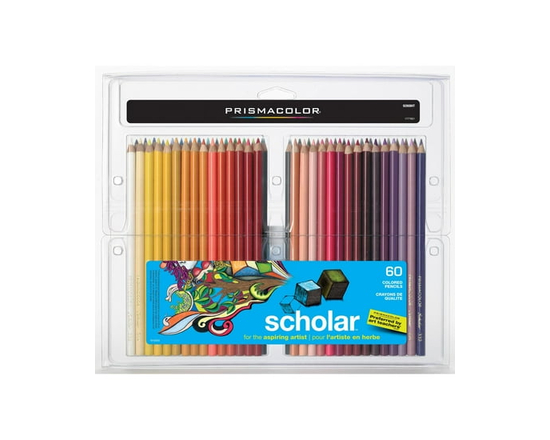Prismacolor Scholar Coloured Pencils, Assorted Colours, 60 Count