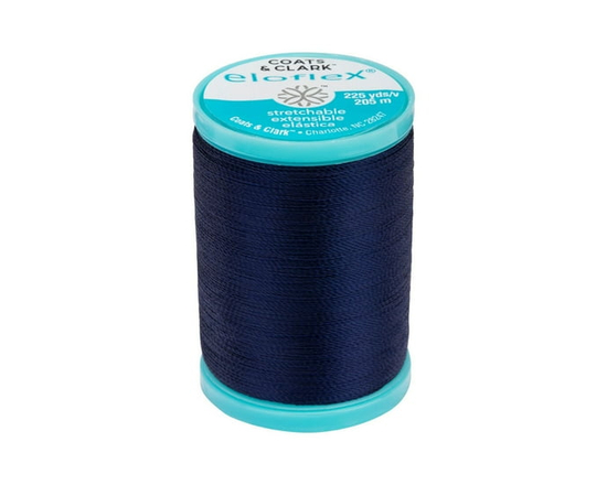Coats & Clark Eloflex Stretch Thread, Nugrey, 225 Yards, PBT (Navy)