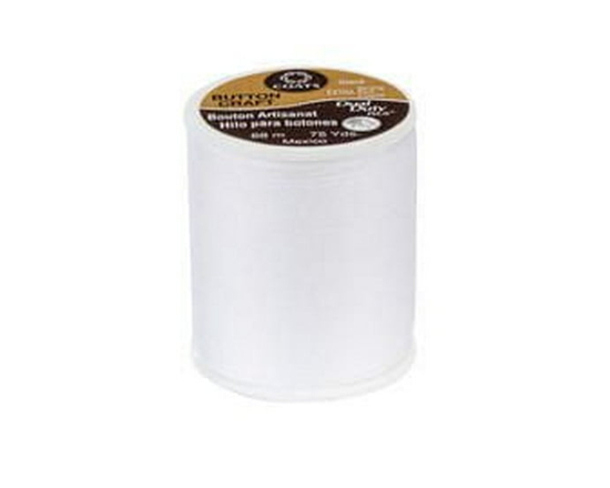 Coats & Clark Dual Duty Extra Strong Button & Craft Thread (White)