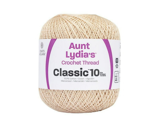 Aunt Lydia's® Classic ™ Natural Crochet Thread, 350 Yards Size 10 - As Specified