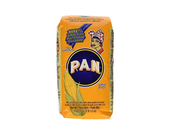 P.A.N. Pre-Cooked Yellow Gluten Free Corn Meal - 1 kg