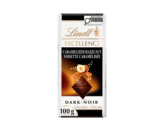 Lindt EXCELLENCE Caramelized Hazelnut Dark Chocolate Bar, 100g - 100 g