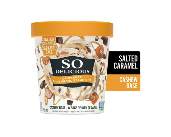 So Delicious Salted Caramel Cluster Flavoured, Gluten-Free Dairy-Free, Cashew Frozen Dessert - 500 mL