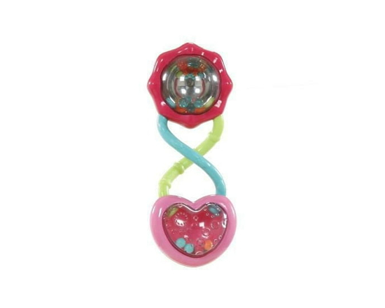 Bright Starts Pretty in Pink Rattle and Shake Barbell Toy - One-Size