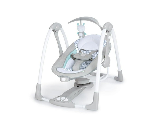 Ingenuity ConvertMe Swing-2-Seat Portable Swing - Raylan, Age Group 0 - 9 Months; from 6 to 20 lbs - 1 Count (Pack of 1)