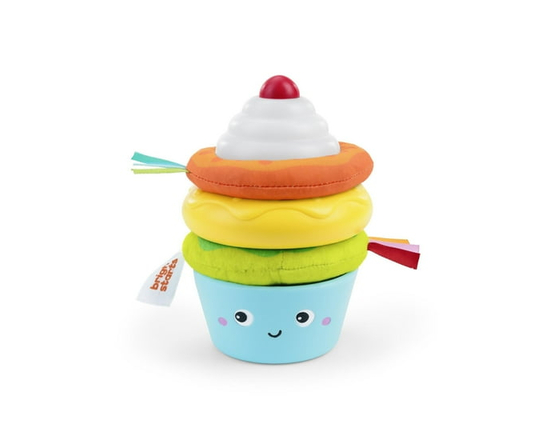 Bright Starts Cupcake Tower Stacking Toy with Teether
