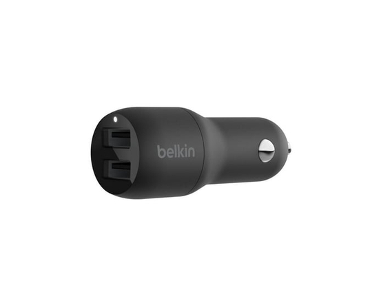 Belkin 24 Watt Dual USB Car Charger - 2 12W USB A Ports with Fast Charging for Apple iPhone 14, 14 Pro, 14 Pro Max, iPhone 13, 13 Pro, 13 Pro Max, Sam