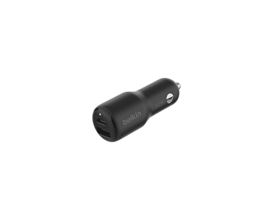 Belkin BoostCharge Dual Car Charger 42W w/Fast Charge USB-C 30W PPS & 12W USB-A Ports for Apple iPhone 15, 15 Pro, 15 Pro Max, iPhone 14 Series, iPhon