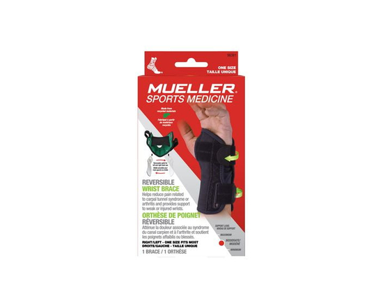 Mueller Sports Medicine Green Reversible Wrist Brace, Black, Adjustable - Other