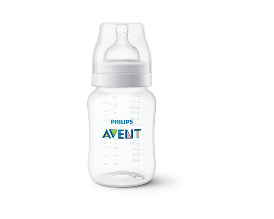 Philips Avent Anti-colic Baby Bottle, 3x9oz Bottles, SCY103/03 - 1Pk