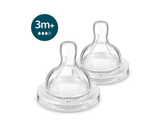 Biberon anti-colique Philips Avent Flow 3 Tétine, 2pk, SCY763/02