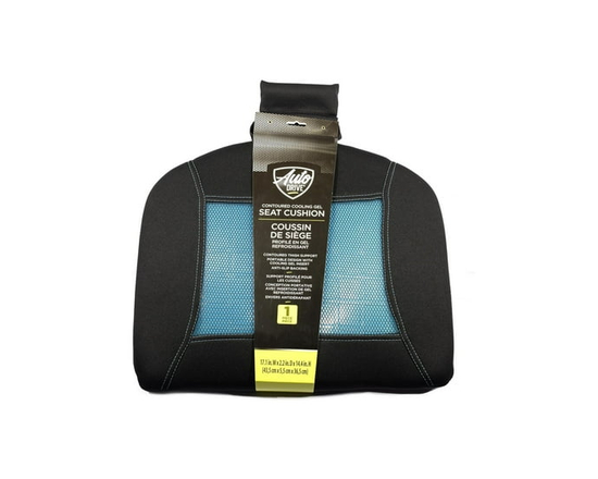 Auto Drive Contoured Cooling Gel Seat Cushion, Black, 14.6" x 12.4" - OSFM
