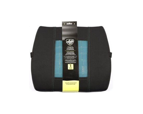 Auto Drive Gel and Memory Foam Lumbar Cushion, Black - OSFM