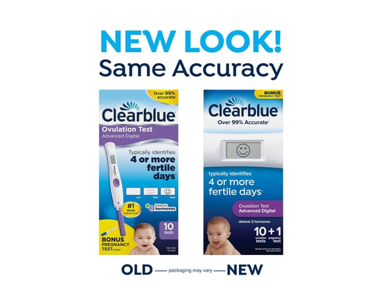 Clearblue Advanced Digital Ovulation Test Kit, Plus Bonus Rapid Detection Pregnancy Test, 10 Ovulation Tests & 1 Pregnancy Test