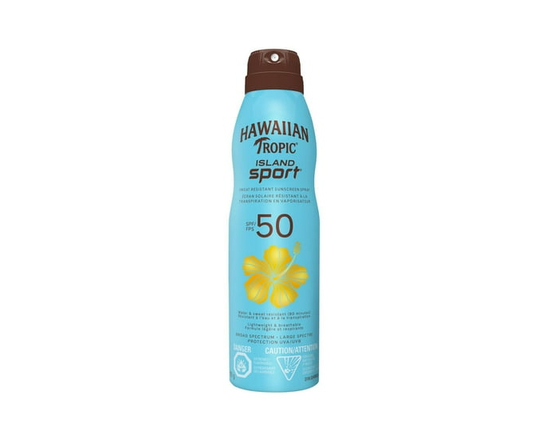 Hawaiian Tropic® Island Sport® Sweat Resistant Sunscreen Spray, SPF 50
