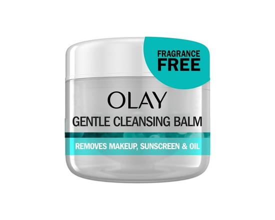 Olay Gentle Cleansing Balm Makeup Remover, Fragrance Free, Hydrating Face Cleanser Removes Makeup, Sunscreen and Oil - 100 ml