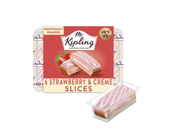 Tranches à la fraise et à la crème Mr. Kipling