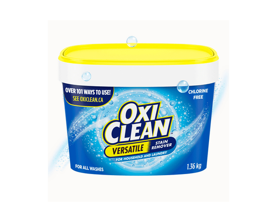 OxiClean All-Purpose Stain Remover Powder for Household, Laundry, Carpet, and Upholstery - Colour Safe, Chlorine Bleach Free, 1.36 kg - 1.36kg