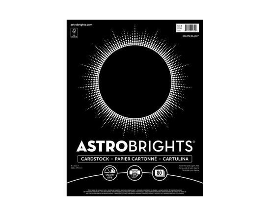 Astrobrights Eclipse Black Cardstock