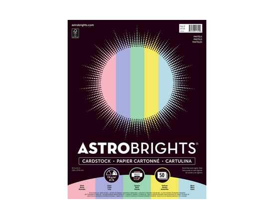 Astrobrights "Pastel" 5-Colour Assorted Cardstock